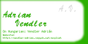 adrian vendler business card